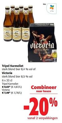 Tripel karmeliet sterk blond bier of victoria sterk blond bier-Huismerk - Colruyt