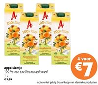 Promoties Appelsientje 100 % puur sap sinaasappel-appel - Appelsientje - Geldig van 17/07/2024 tot 30/07/2024 bij Colruyt