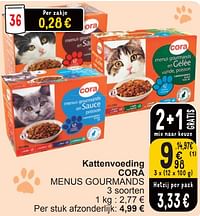 Kattenvoeding cora menus gourmands-Huismerk - Cora