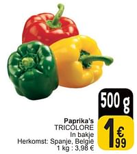 Paprika’s tricolore-Huismerk - Cora