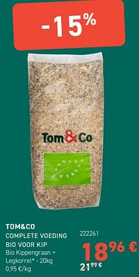 Tom+co complete voeding bio voor kip-Huismerk - Tom & Co