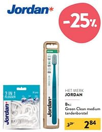 Green clean medium tandenborstel-Jordan