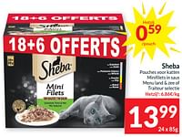 Sheba pouches voor katten minifilets in saus menu land + zee of traiteur selectie-Sheba