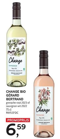 Change bio gérard bertrand grenache rosé of sauvignon wit-Rosé wijnen