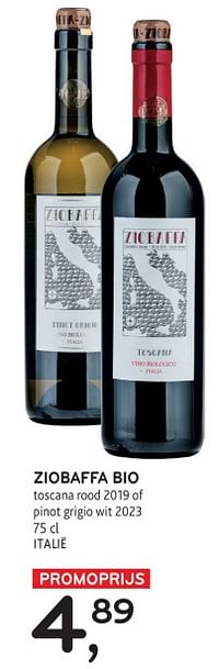Ziobaffa bio toscana rood of pinot grigio wit-Rode wijnen