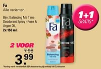 Balancing me time deodorant spray - rose + argan oil-Fa