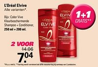 Elvive color vive kleurbeschermende shampoo + conditioner-L