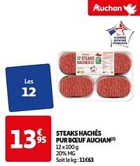 Steaks hachés pur boeuf auchan-Huismerk - Auchan