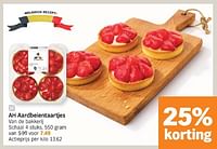 Promoties Ah aardbeientaartjes - Huismerk - Albert Heijn - Geldig van 22/07/2024 tot 28/07/2024 bij Albert Heijn