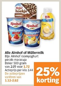 Almhof roomyoghurt perzik-maracuja-Almhof
