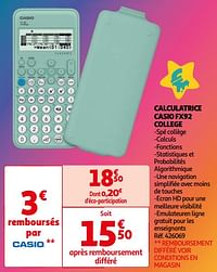 Calculatrice casio fx92 college-Casio