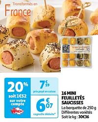 16 mini feuilletés saucisses-Huismerk - Auchan