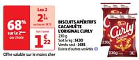 Biscuits apéritifs cacahuète l`original curly-Vico