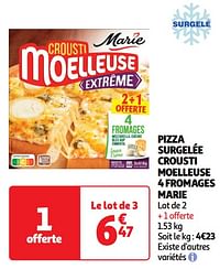 Pizza surgelée crousti moelleuse 4 fromages marie-Marie