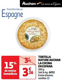 Tortilla nature auchan la cocina en espana-Huismerk - Auchan