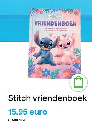 Promoties Stitch vriendenboek - Huismerk - Ava - Geldig van 19/07/2024 tot 30/09/2024 bij Ava