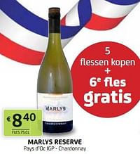 Marlys reserve pays d’oc igp - chardonnay-Witte wijnen