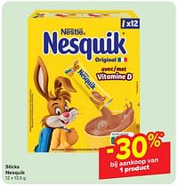 Sticks nesquik -30% bij aankoop van 1 product-Nestlé