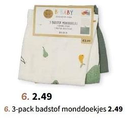 3-pack badstof monddoekjes