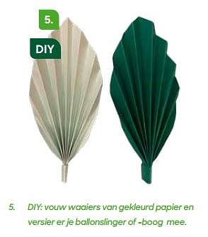 Promoties Diy vouw waaiers van gekleurd papier - Huismerk - Ava - Geldig van 20/07/2024 tot 31/12/2024 bij Ava