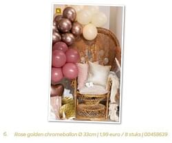 Rose golden chromeballon