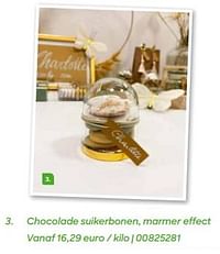 Chocolade suikerbonen, marmer effect-Huismerk - Ava