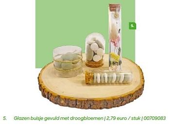 Promoties Glazen buisje gevuld met droogbloemen - Huismerk - Ava - Geldig van 20/07/2024 tot 31/12/2024 bij Ava