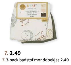 3-pack badstof monddoekjes