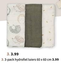 3-pack hydrofiel luiers-Huismerk - Wibra