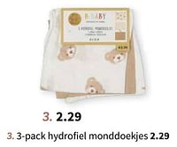 3-pack hydrofiel monddoekjes-B-Baby