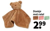 Doekje met ratel-Huismerk - Wibra