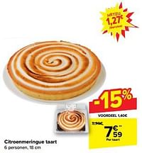 Citroenmeringue taart-Huismerk - Carrefour 