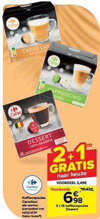 Koffiecapsules dessert-Huismerk - Carrefour 