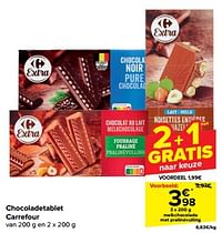 Melkchocolade met pralinévulling-Huismerk - Carrefour 