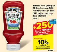 Tomato ketchup 50% minder suiker en zout-Heinz