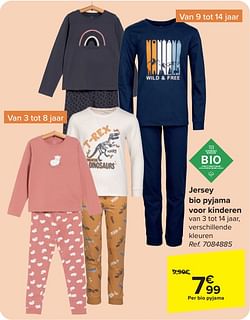 Jersey bio pyjama voor kinderen