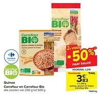 Quinoa, granen en linzen carrefour bio-Huismerk - Carrefour 