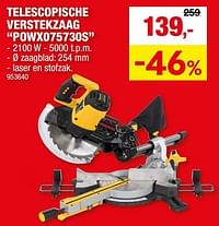 Powerplus telescopische verstekzaag powx075730s-Powerplus