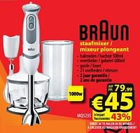 Braun staafmixer - mixeur plongeant mq5235-Braun