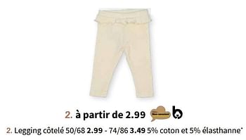 Promotions Legging côtelé - Produit maison - Wibra - Valide de 17/07/2024 à 30/09/2024 chez Wibra