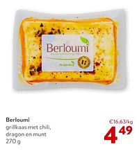 Berloumi grillkaas met chili, dragon en munt-Berloumi