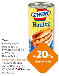 Zwan hotdog natuur-Zwan