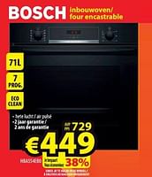 Promotions Bosch inbouwoven- four encastrable hba554eb0 - Bosch - Valide de 24/07/2024 à 31/07/2024 chez ElectroStock