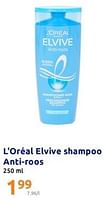 Promoties L`oréal elvive shampoo anti-roos - L'Oreal Paris - Geldig van 24/07/2024 tot 30/07/2024 bij Action