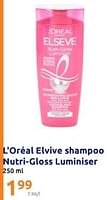 Promoties L‘oréal elvive shampoo nutri-gloss luminiser - L'Oreal Paris - Geldig van 24/07/2024 tot 30/07/2024 bij Action