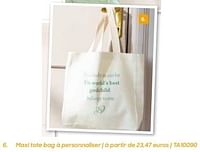 Promotions Maxi tote bag à personnaliser - Produit Maison - Ava - Valide de 20/07/2024 à 31/12/2024 chez Ava