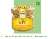 Promotions Petit pot de miel meli - Meli - Valide de 20/07/2024 à 31/12/2024 chez Ava