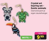 Crystal art keyring set - exotic animals-Huismerk - Boekenvoordeel