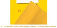 Promotions Fiesta nappe en papier passion yellow - Fiesta - Valide de 20/07/2024 à 31/12/2024 chez Ava