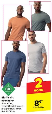 Bio t-shirt voor heren-Huismerk - Carrefour 